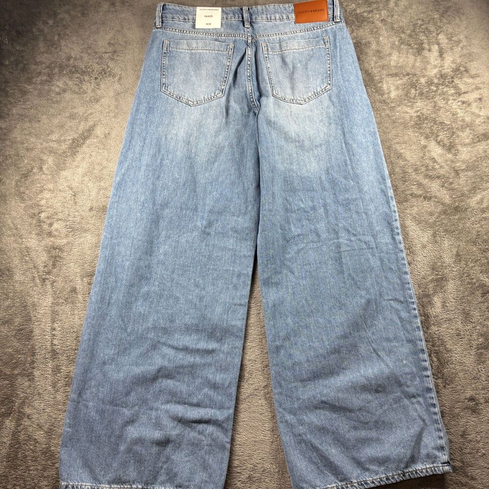 Lucky Brand Women Jeans NEW Pleated Denim Luxe Palazzo Wide Leg Baggy 10/30 P229 - Picture 4 of 14